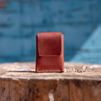 Slimmad plånbok i äkta läder